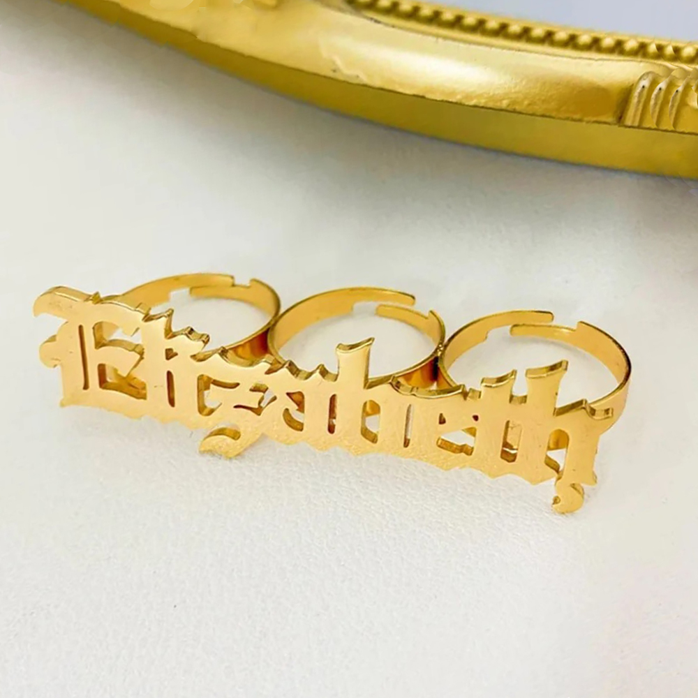 Custom Name Ring Women Knuckle - Initial Ring Custom 评论和价格