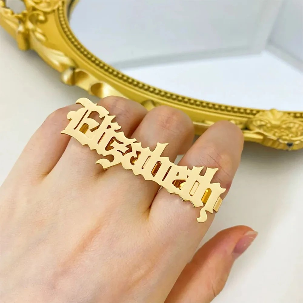 Custom Name Ring Women Knuckle - Initial Ring Custom 评论和价格