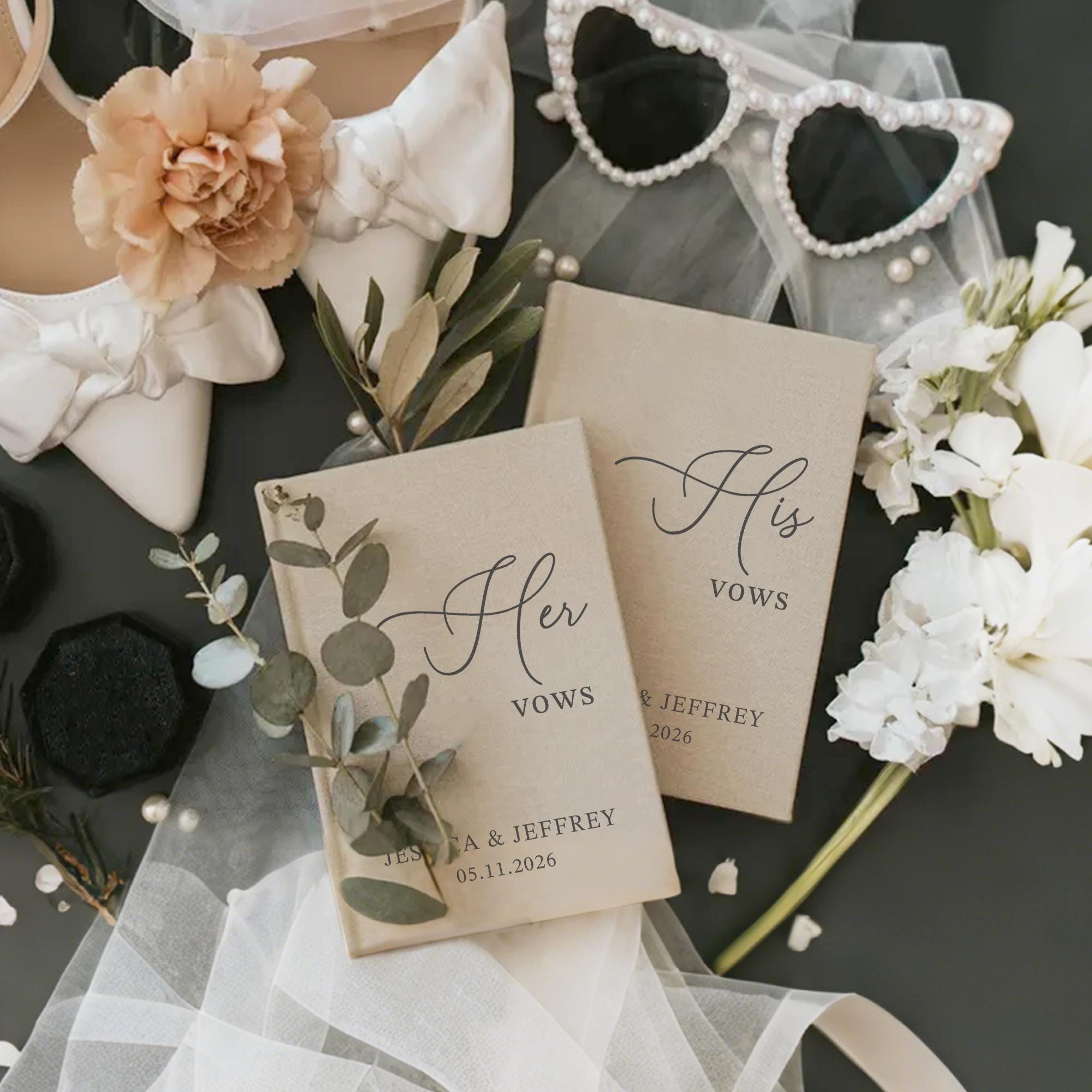 Custom Linen Wedding Vow Books - Custom Photo Book 评论和价格