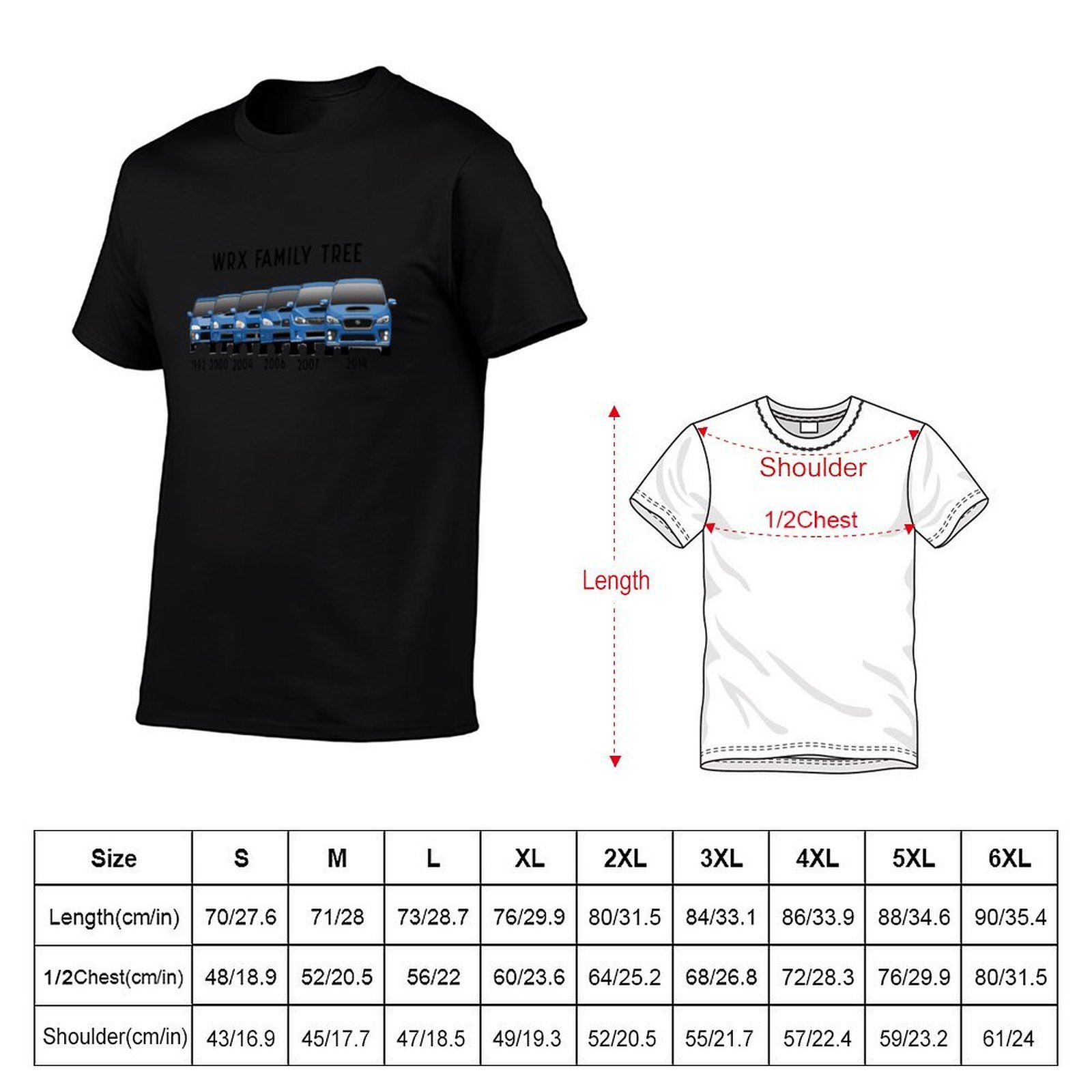 WRX family tree T-Shirt graphi - Family Tree Print 评论和价格