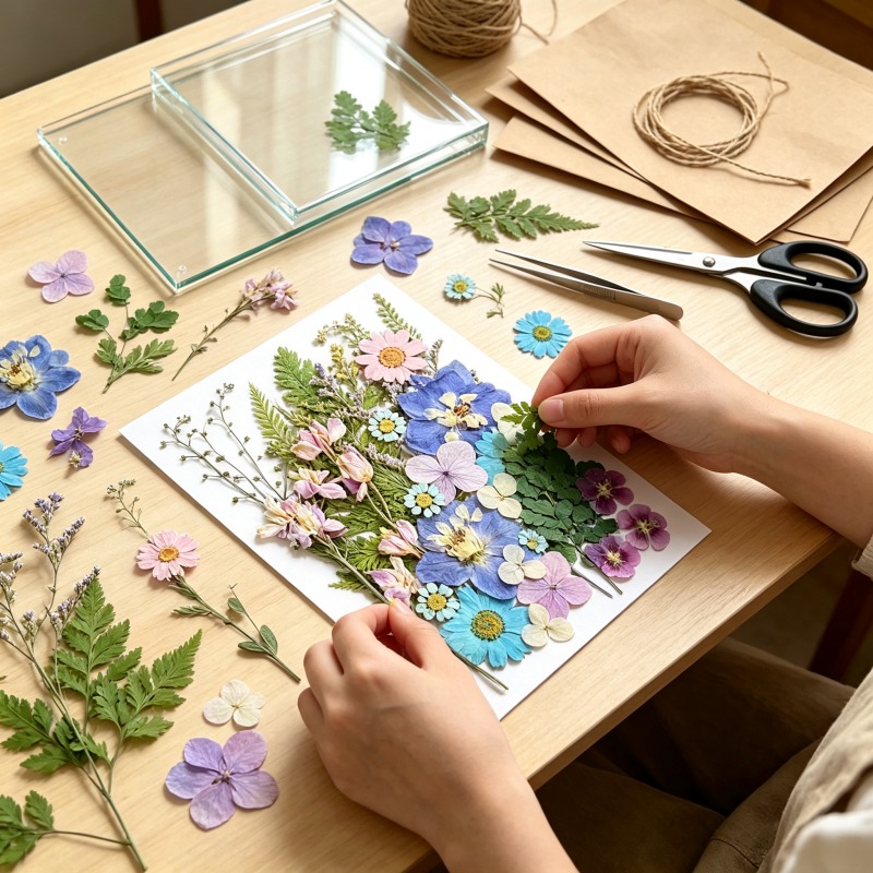 Mixed Pressed Dried Flower Kit - Dried Flower Bookmark 评论和价格