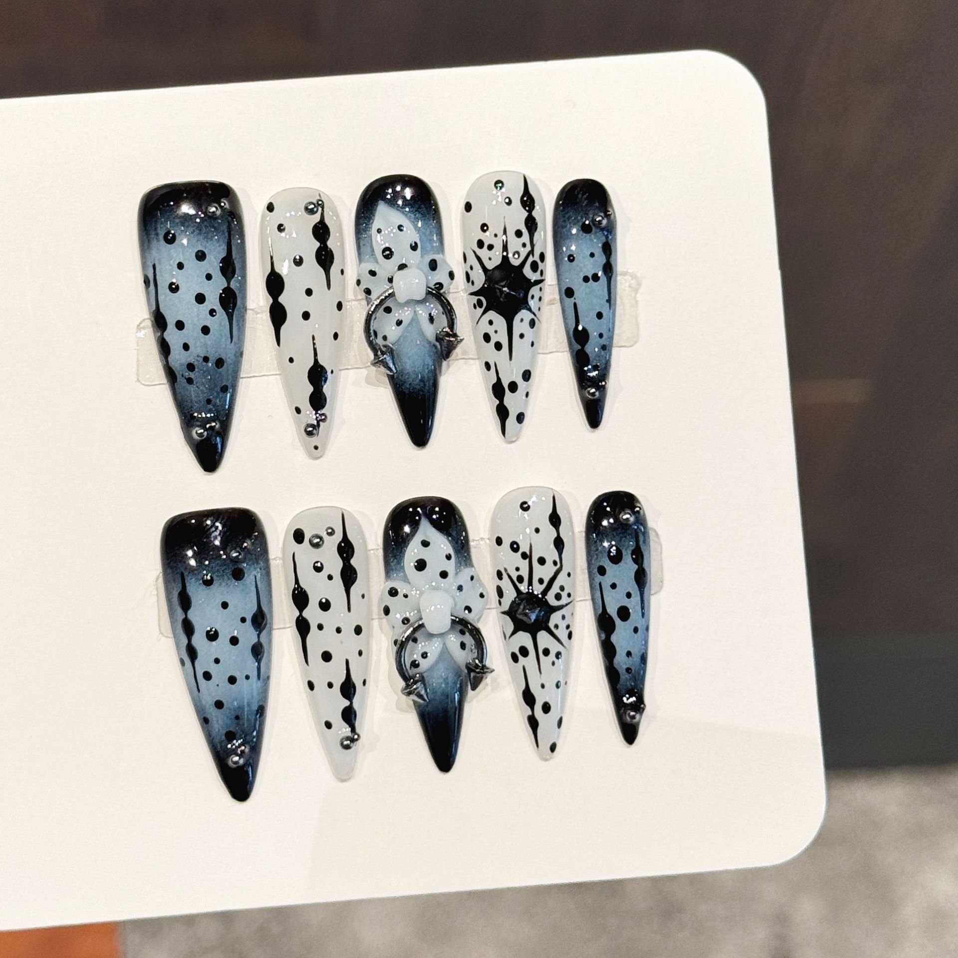 10pcs Gradient Ink Blue Handma - Pressed Flower Art 评论和价格